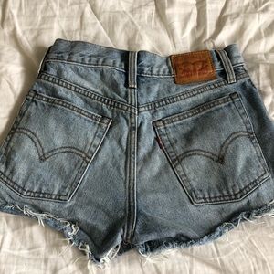 Distressed denim Levi’s shorts